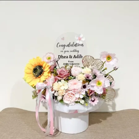 Bloom Box Akrilik Ucapan Wedding Padang Sidempuan